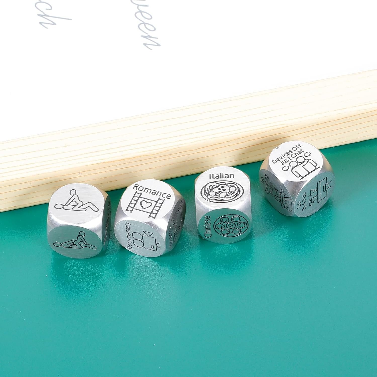 4PCS Sex Toy Sex Dice Game for Couple Anniversary Steel Gifts for Husband | National Girlfriends Day Gifts from Boyfriend Boo Basket Stuffers Santa Swap Exchange Dice Game Christmas Stocking Stuffers - Image 6