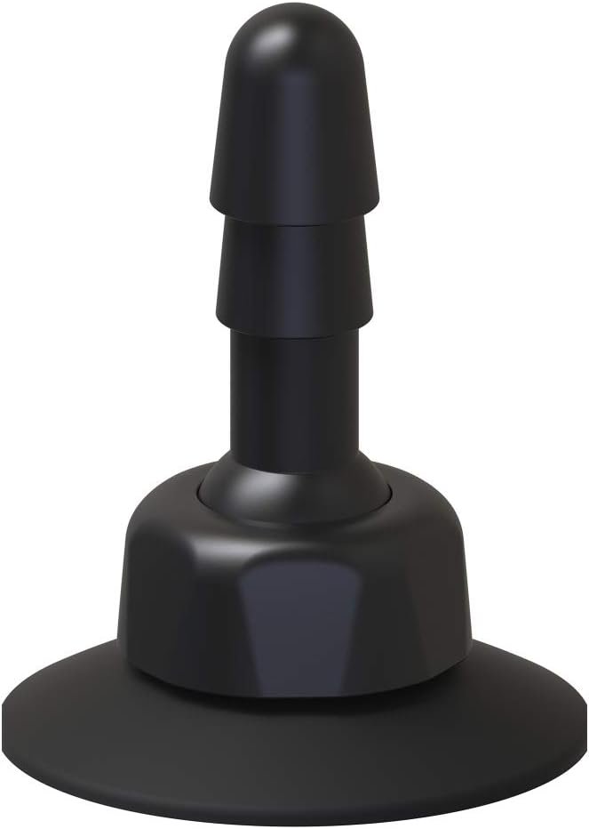 Doc Johnson Vac-U-Lock - Deluxe 360 Degree Swivel Suction Cup Plug - Swivels in Any Direction & Angle to Work Every Hot Spot, Black - Image 3