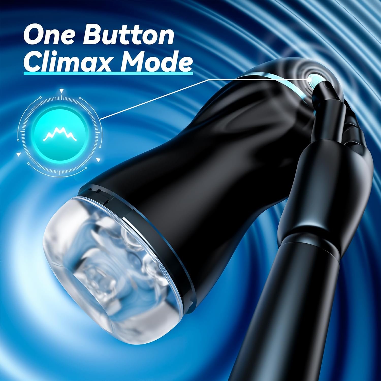 Suction Male Masturbator, AI Pocket Pussy with 7 Modes Adult Toys | Hands-free suction male stroker with 7 modes, 3D textured sleeve, AI interaction, removable cup, and easy-clean design - Image 4