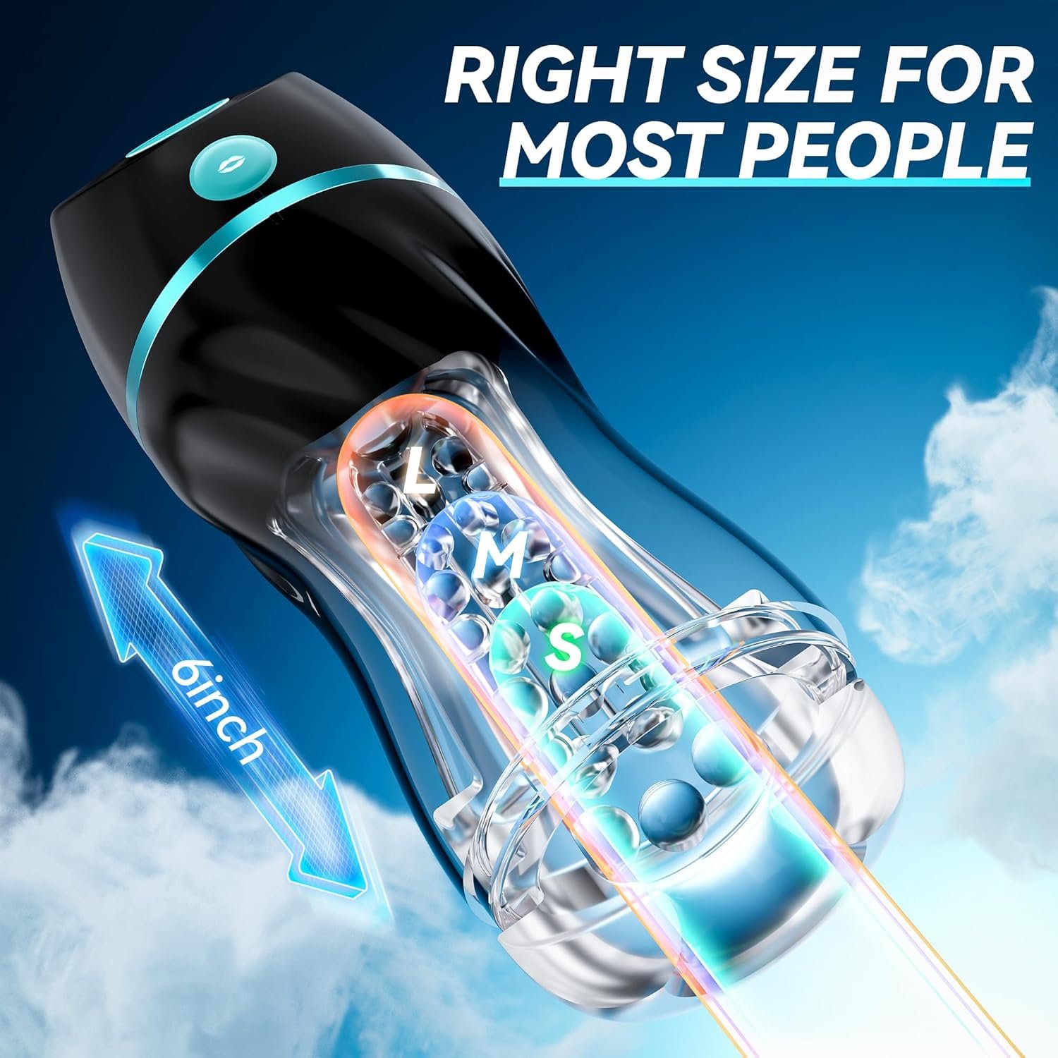Suction Male Masturbator, AI Pocket Pussy with 7 Modes Adult Toys | Hands-free suction male stroker with 7 modes, 3D textured sleeve, AI interaction, removable cup, and easy-clean design - Image 6