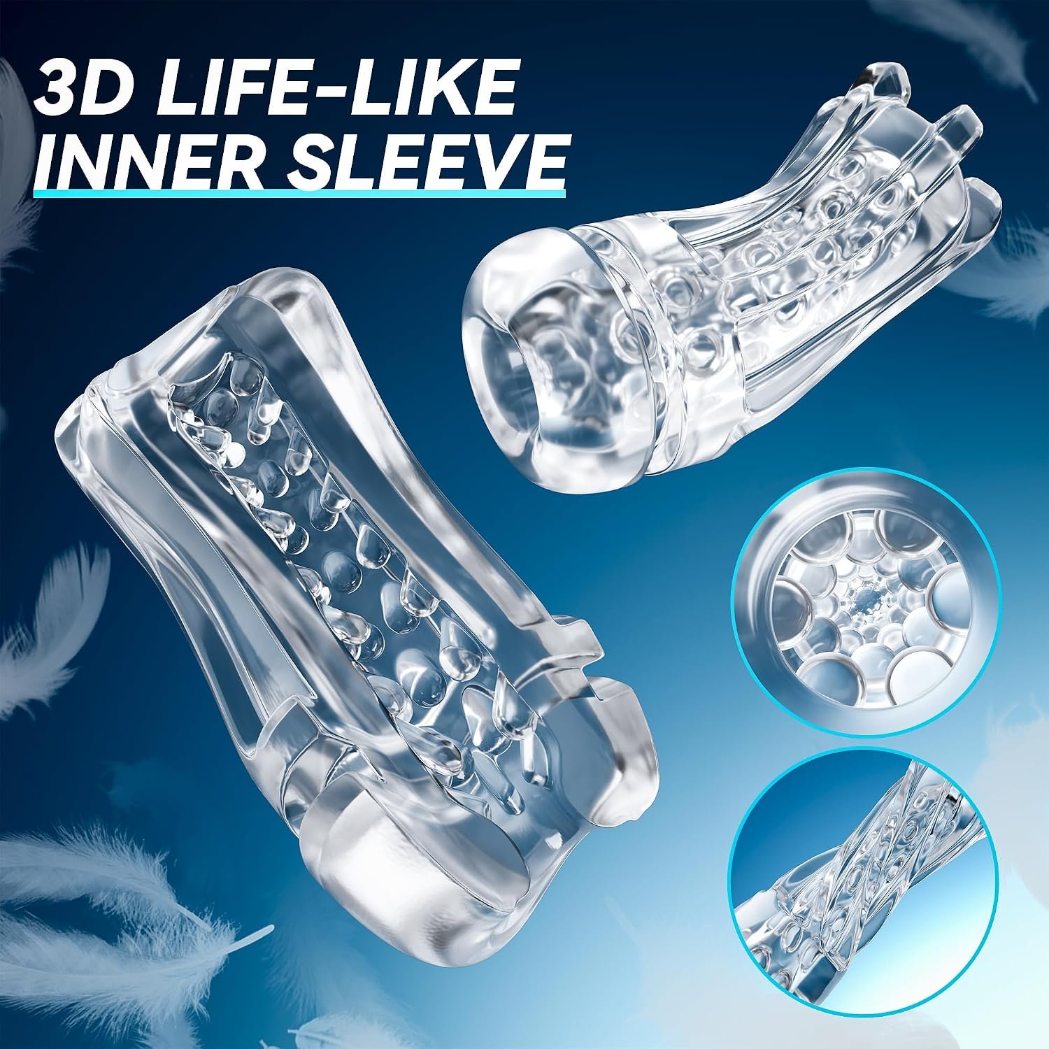 Suction Male Masturbator, AI Pocket Pussy with 7 Modes Adult Toys | Hands-free suction male stroker with 7 modes, 3D textured sleeve, AI interaction, removable cup, and easy-clean design - Image 7