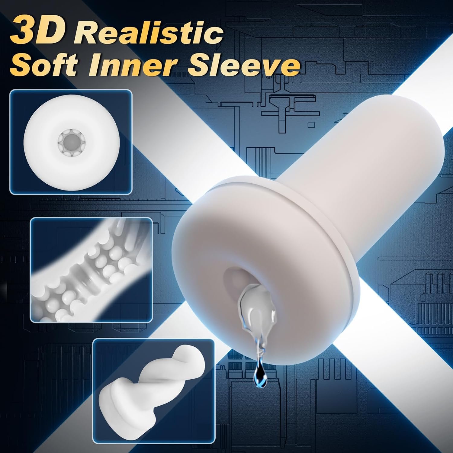App Controlled Male Stroker with 5 Swing 5 Rotation and 5 Vibration Modes | LED lighting, 3D textured interior, pocket sleeve construction, machine-style operation, intended for adult men - Image 7