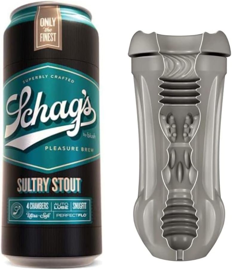 Blush Schag’s: Arousing Ale 7" Male Masturbator ~ Self-Lubricating Stroker ~ 3 Ultimate Pleasure Chambers ~ Ribbed & Ticklers for Lifelike BJs Feel Sleeve ~ PerfectFlo Stroking Sex Toys for Men~ Clear - Image 10