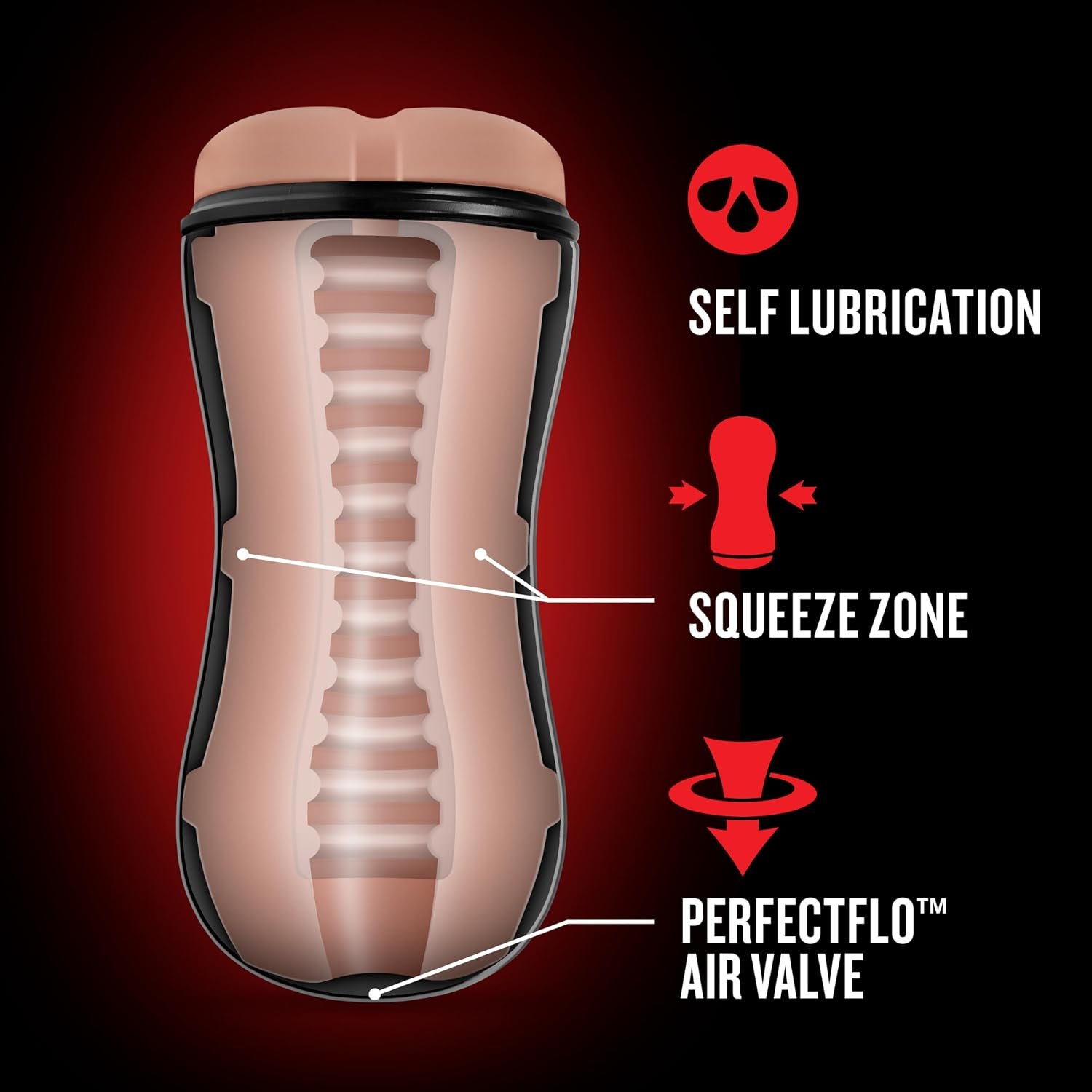 Blush CoverBoy Bad Boy Next Door Male Masturbator Cup – Self-Lubricating Anal Stroker Pocket Pussy, PerfectFlo Suction Control, Realistic Flesh Feel, Portable Penis Stimulator, Blowjob Sex Toy for Men - Image 4