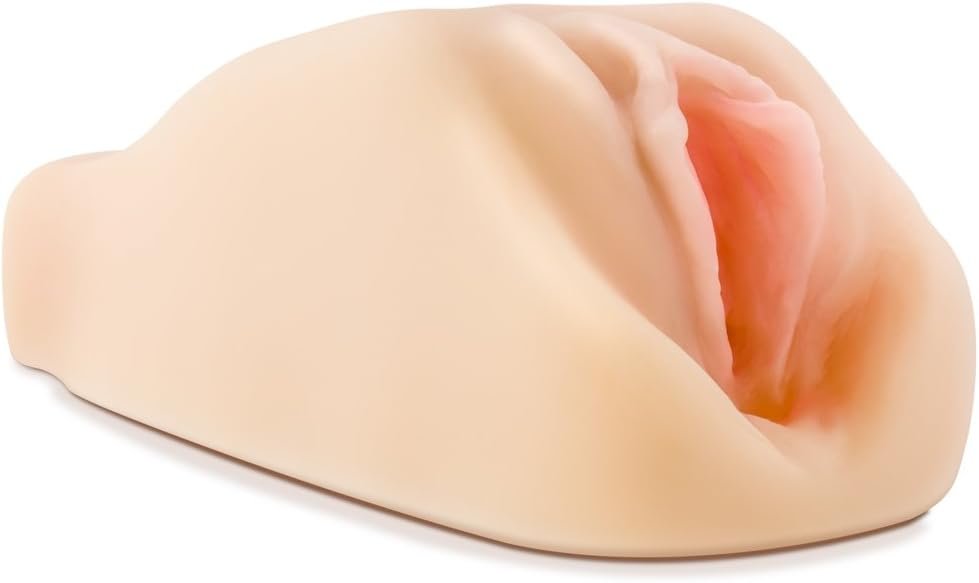 Eden 7" Male Masturbator - Realistic Pocket Pussy & Vibrating Penis Stroker - X5 Plus Open Ended Masturbation Sleeve - Self-Lubricating Realistic Vagina Adult Sex Toy for Men - Beige - Image 6