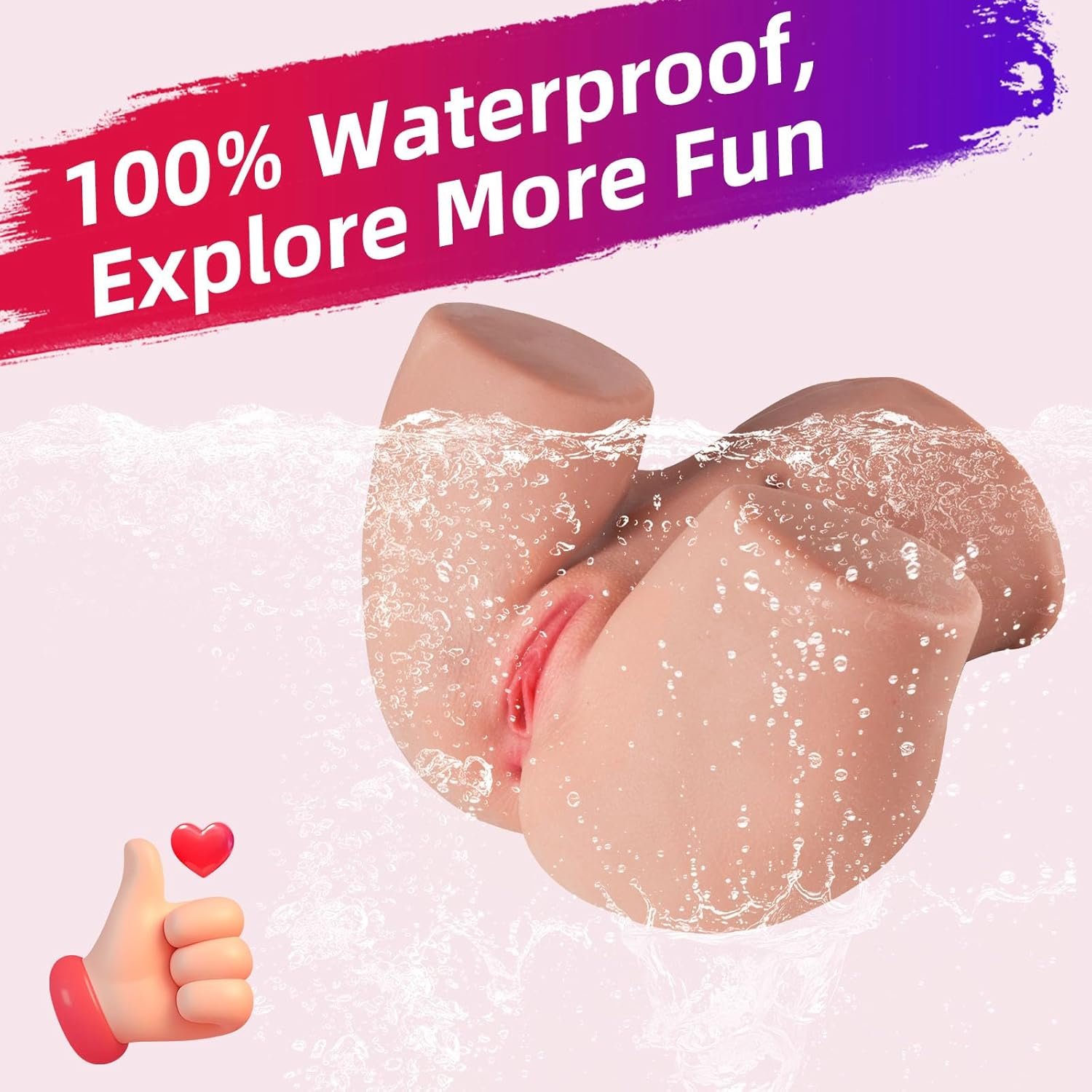 5.9 LB Pocket Pussy for Men, 3D Lifelike Male Sex Toys & 2 Holes Sex Dolls | Soft Butt Male Masturbator with Vagina & Anal Channel, Heating Adult Toys, Easy Cleaning with Drying Rod, Discreet Packaging - Image 3
