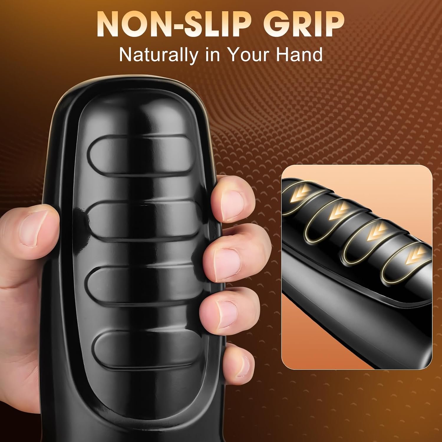 Anal Male Masturbator with 7.3" Depth Textured Sleeve,Adjustable Suction | Realistic Anal Sex Play – Soft Fleshy Texture & Adjustable Suction, Manual Stroker for Penis Training, Adult Sex Toy for Men - Image 3
