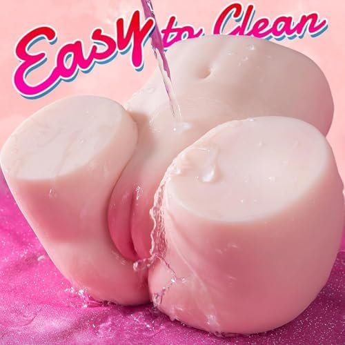 4.4LB Pocket Pussy Male Masturbator, Realistic Stroker Petite Bubble Butt Sex Doll with Virgin-Tight Vagina & Anal, Lifelike Sex Doll with 3D Textured Channel & Strong Suction for Men Pleasure - Image 5