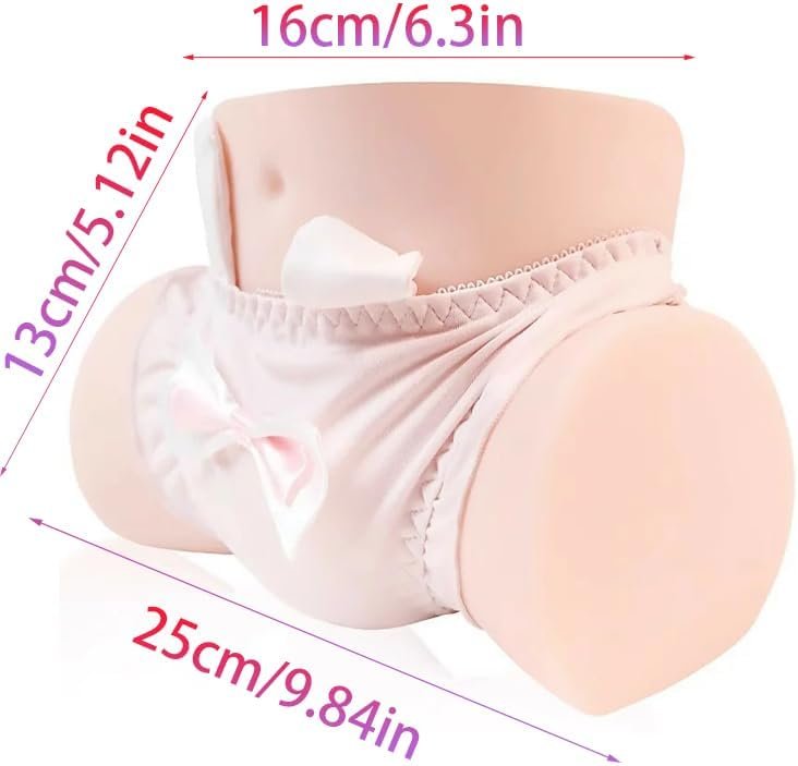 4.4LB Pocket Pussy Male Masturbator, Realistic Stroker Petite Bubble Butt Sex Doll with Virgin-Tight Vagina & Anal, Lifelike Sex Doll with 3D Textured Channel & Strong Suction for Men Pleasure - Image 6