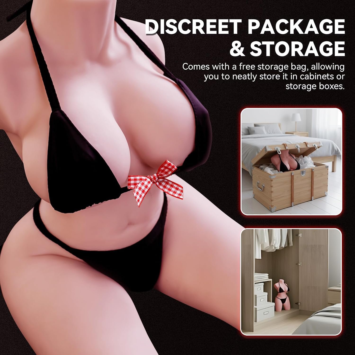 10lb Sex Doll Realistic Tight Dual Channel Vagina & Anal for Men | Male Sex Toys High Durability TPR Softness Material Men Masturbation Mini Sex Dolls for Intense Orgasms - Image 5