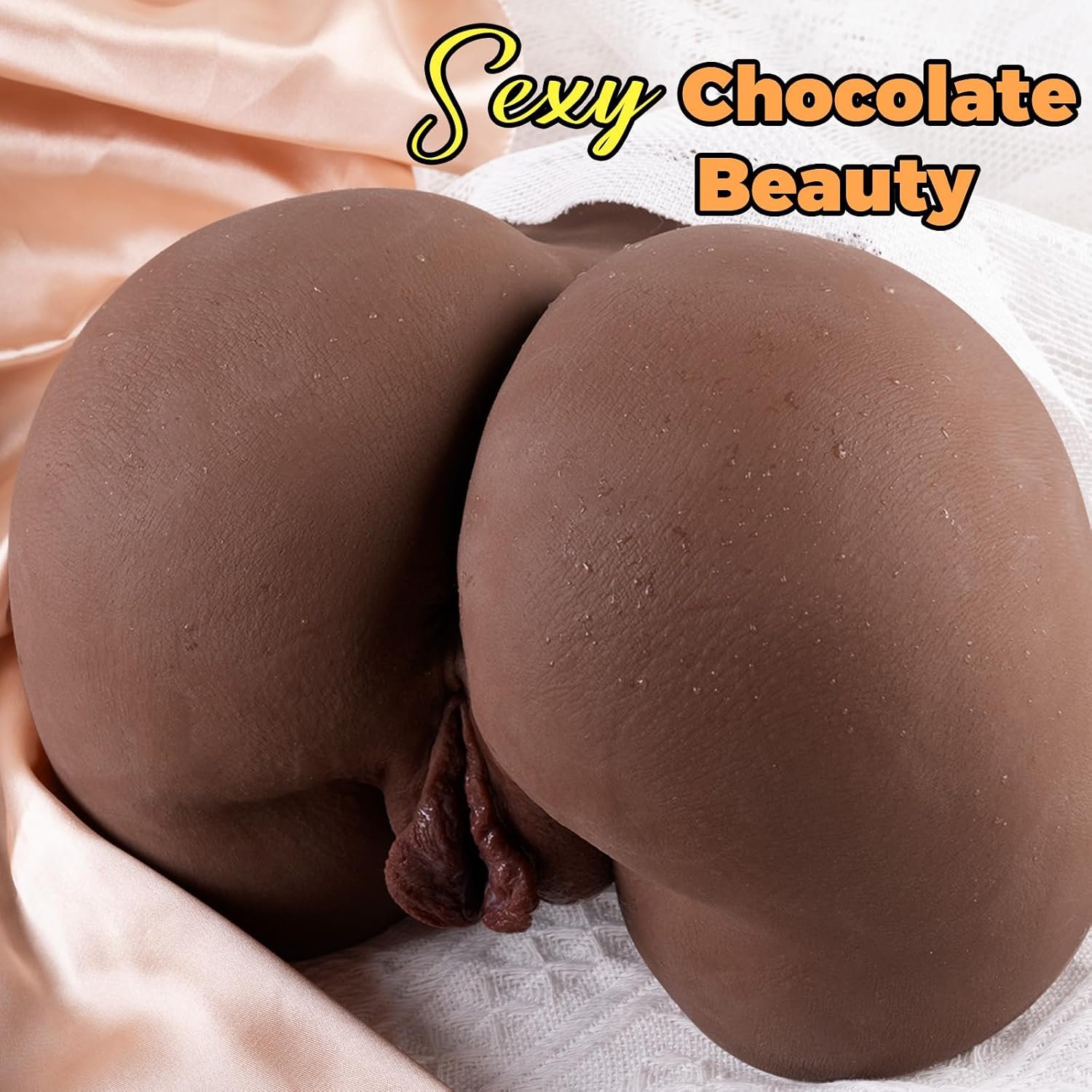 8.0LB Black Sex Doll Ass for Men, Realistic Pocket Pussies Male Masturbator | Female Adult Toy Torso Butt Stroker Ass with Plump Viginal and Anal Chanel, Fake Butt Male Sex Toys - Image 4