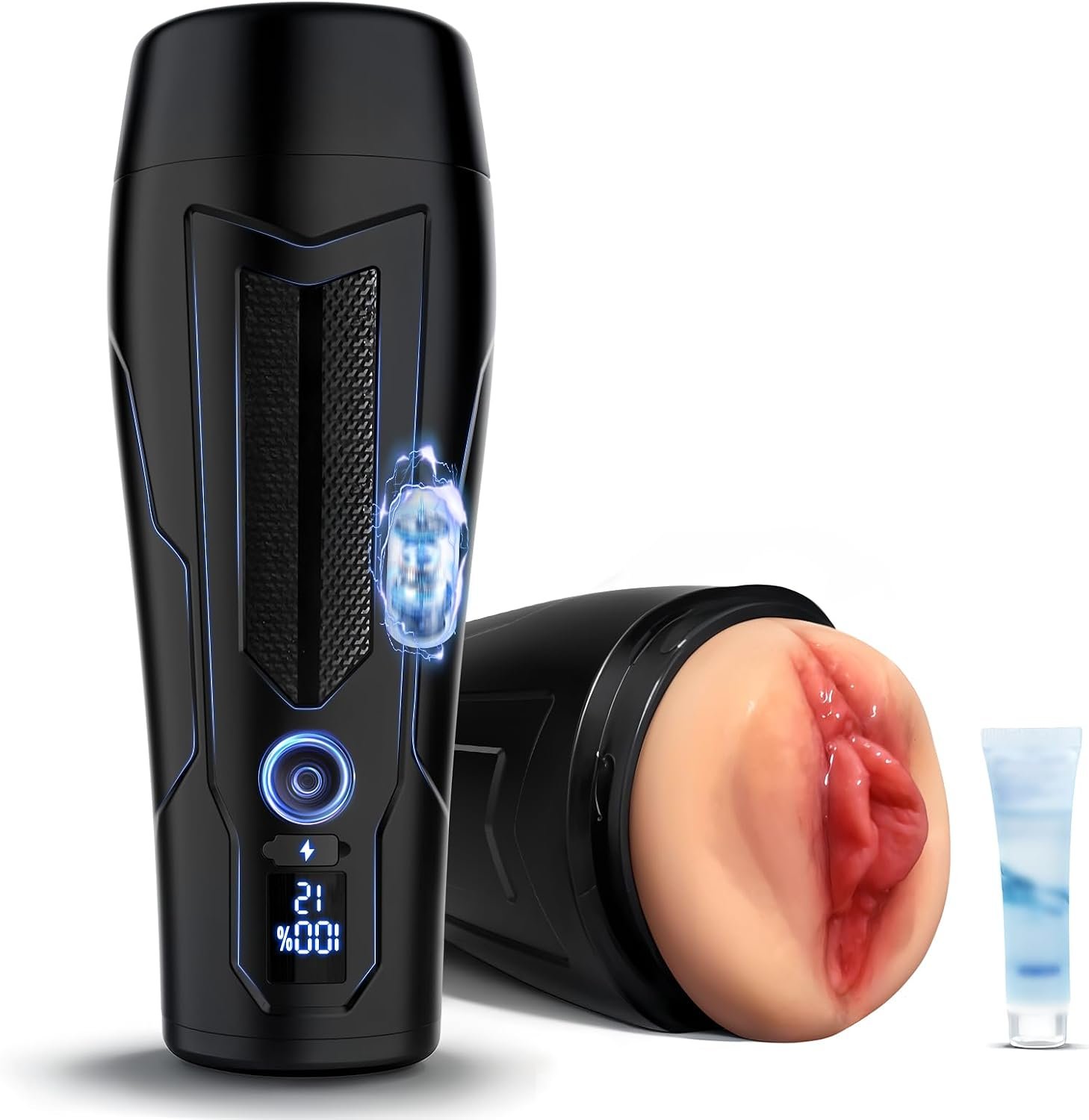 Male Masturbator Sex Toys for Men Realistic Pocket Pussy with 7.09" Depth Lifelike Textured Vagina and 12 Vibration Mode, Soft Stroker Toys, Penis Training Adult Toy (red) - Image 8