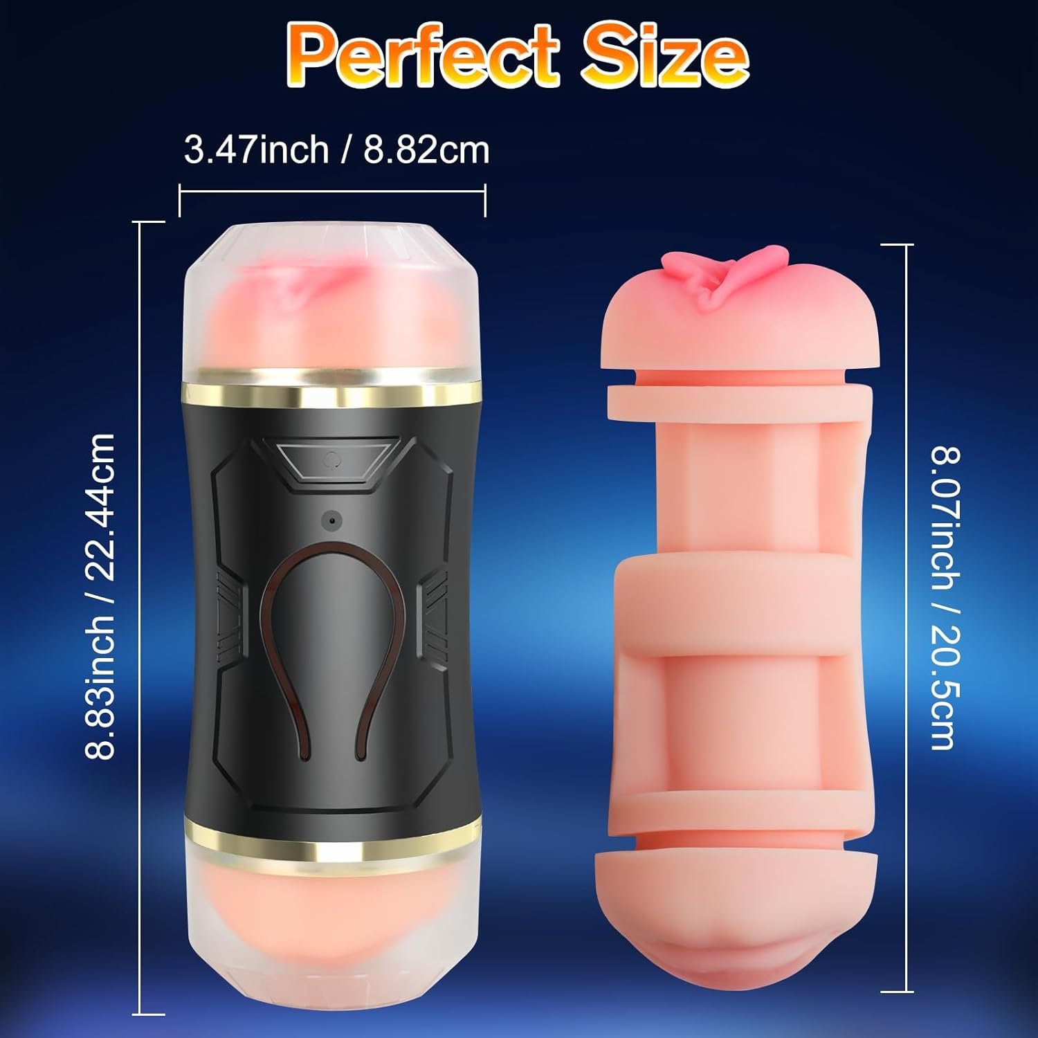Sex Toys Automatic Male Masturbator - Adult Toys Open Ended Masturbator Cup with 10 Vibrating Modes for Penis Stimulation, Male Sex Toys Electric Pocket Pussy Male Stroker Vibrator, Sex Toys for Men - Image 4