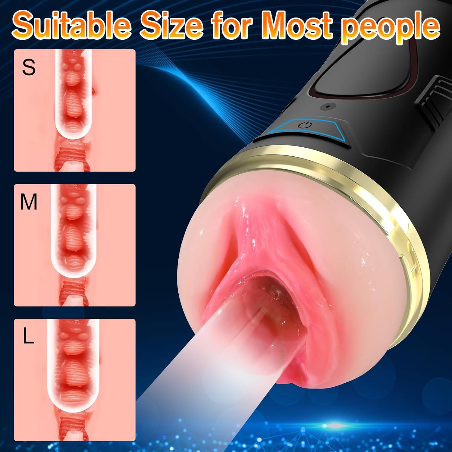 Sex Toys Automatic Male Masturbator - Adult Toys Open Ended Masturbator Cup with 10 Vibrating Modes for Penis Stimulation, Male Sex Toys Electric Pocket Pussy Male Stroker Vibrator, Sex Toys for Men - Image 5