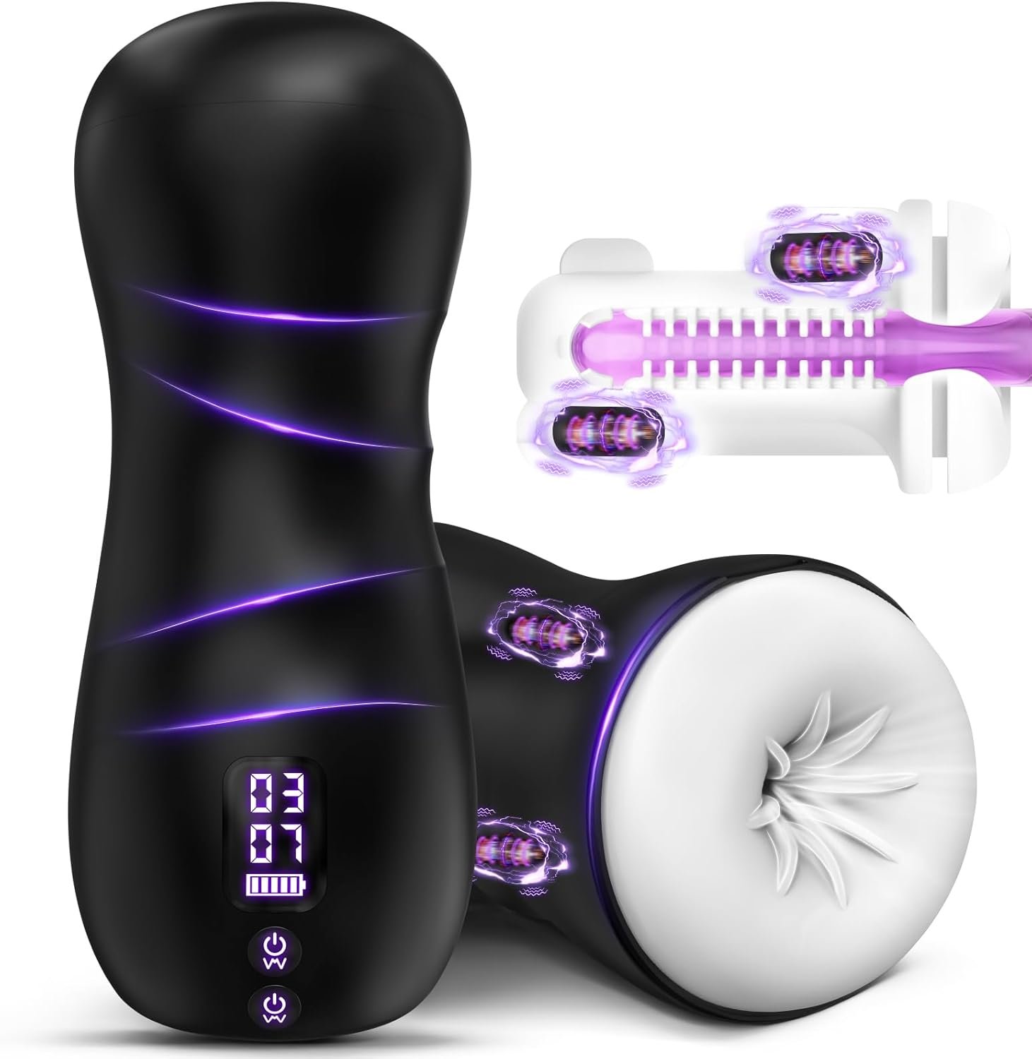 Male Masturbator Sex Toys for Men Stroker with 100 Custom Play Modes Adult Toys Blowjob Machine Dual Motors Silicone Adult Pleasure Cup