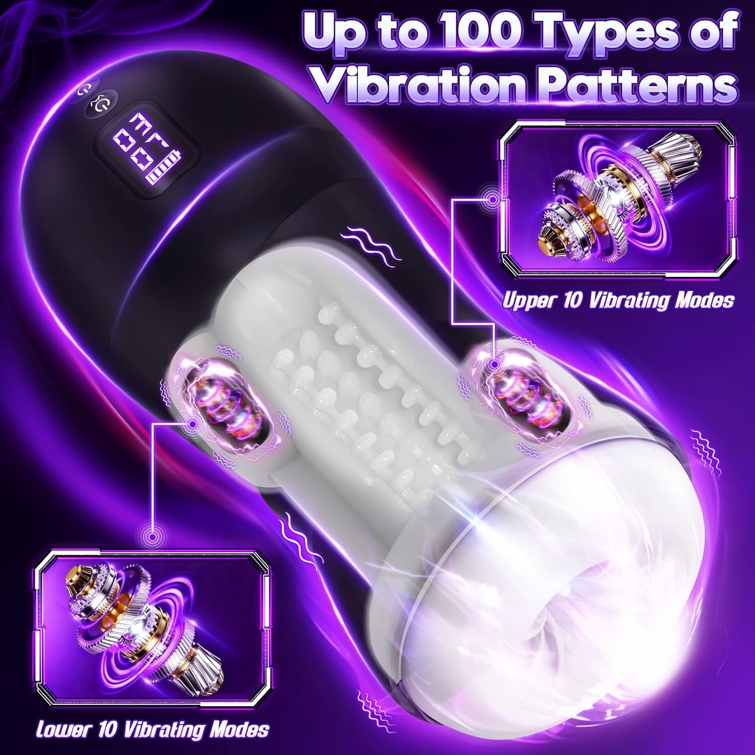 Male Masturbator Sex Toys for Men Stroker with 100 Custom Play Modes Adult Toys Blowjob Machine Dual Motors Silicone Adult Pleasure Cup - Image 2