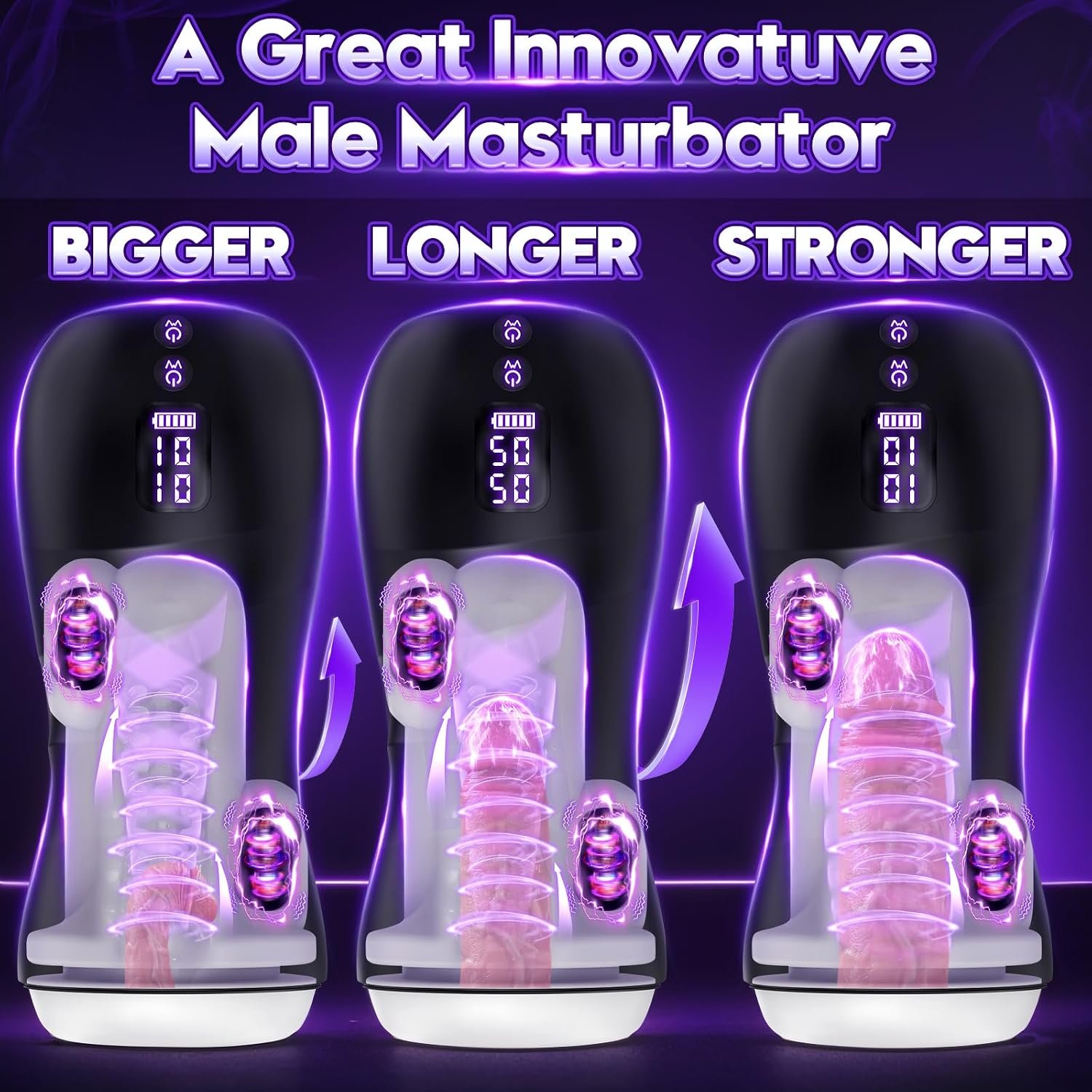 Male Masturbator Sex Toys for Men Stroker with 100 Custom Play Modes Adult Toys Blowjob Machine Dual Motors Silicone Adult Pleasure Cup - Image 5