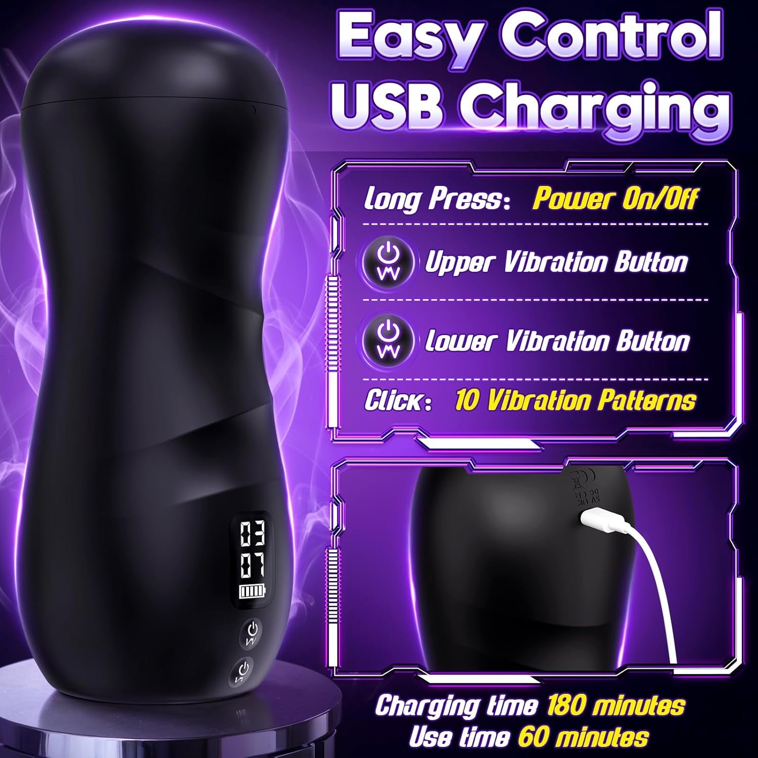 Male Masturbator Sex Toys for Men Stroker with 100 Custom Play Modes Adult Toys Blowjob Machine Dual Motors Silicone Adult Pleasure Cup - Image 6
