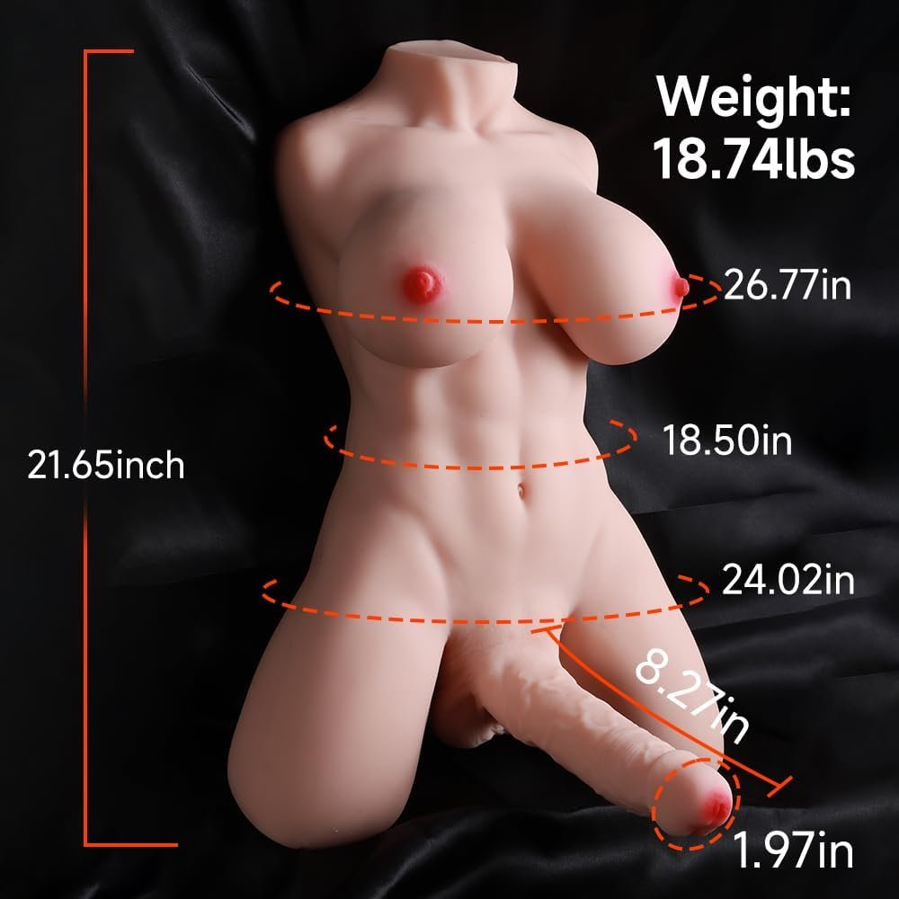 12.13lbs Trans Doll with Breasts & Dual Channels, Masturbator Toy for LGBTQ - Image 2