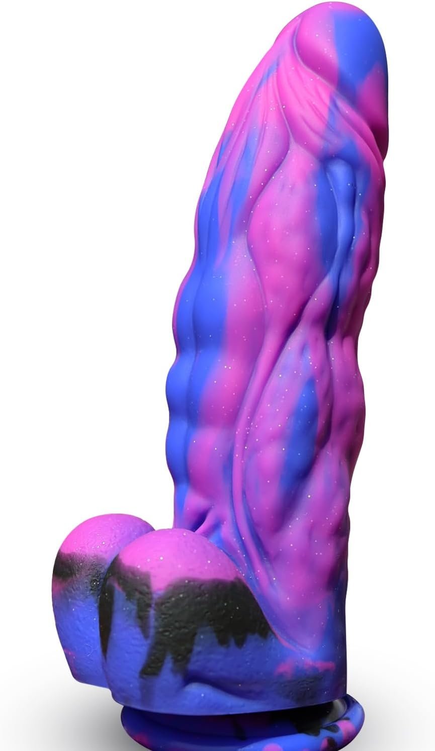 9.5'' Huge Realistic G-Spot Anal Dildo, Ex-Thick (7.5'' Girth), Suction Cup | For Hands-Free Solo / Strap-On Pegging Play, Fantasy Color, Soft Liquid Silicone Dildos, Adult Sex Toys for Women Men Couples - Image 3