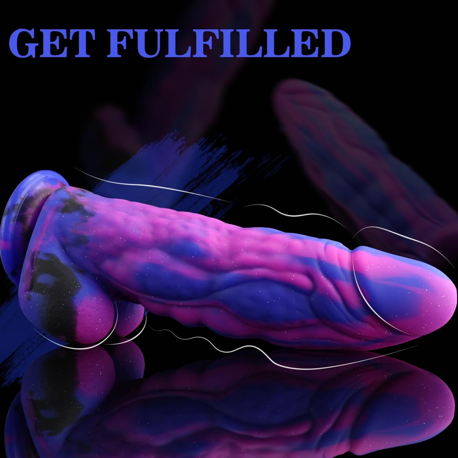9.5'' Huge Realistic G-Spot Anal Dildo, Ex-Thick (7.5'' Girth), Suction Cup | For Hands-Free Solo / Strap-On Pegging Play, Fantasy Color, Soft Liquid Silicone Dildos, Adult Sex Toys for Women Men Couples - Image 6