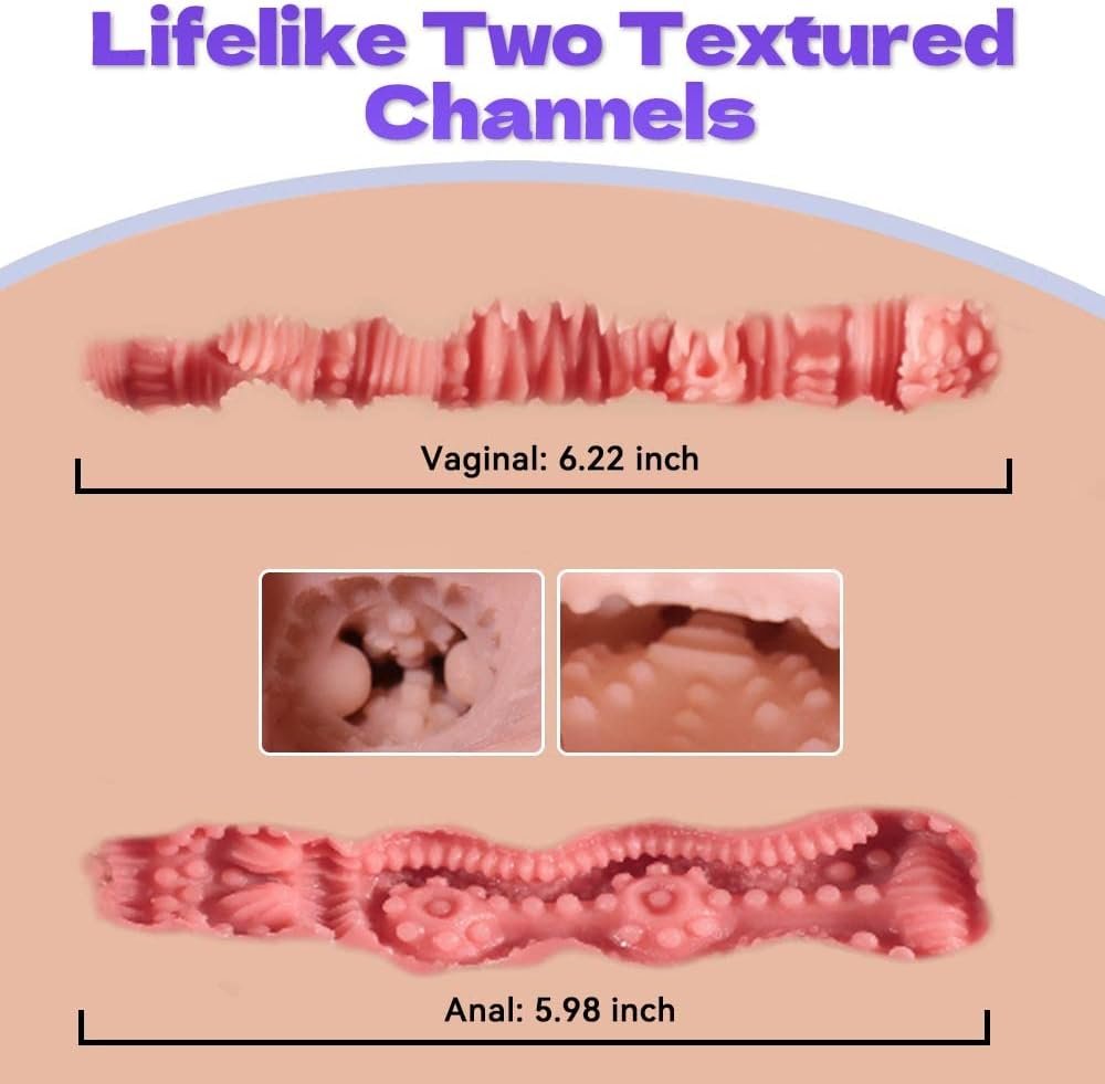 12.7LB Automatic Cleaning Sucking Vibrating Sex Doll Male Masturbator | Sex Dolls Torso Lifelike Pocket Pussy Ass Big Boobs Sex Toys for Vaginal Anal Breast Use , Adult Toy for Men Masturbation - Image 4