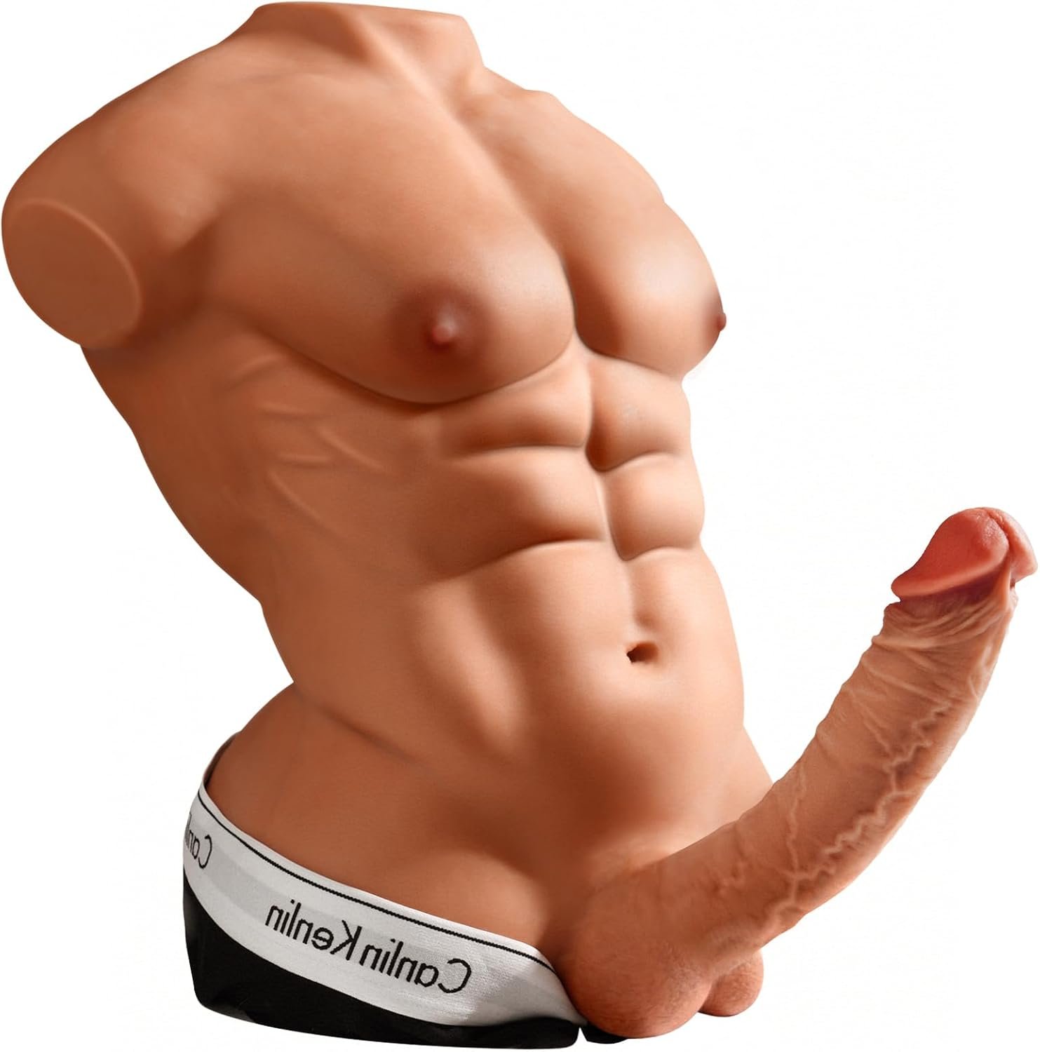 24LB Large Male Sex Doll with Flexible Dildo for Women | 6.8in Huge Cock Realistic 3D Muscular Male Torso Sex Dolls with Tight Anal Unisex Masturbator Big Sex Doll for Les Gay Couple - Image 2