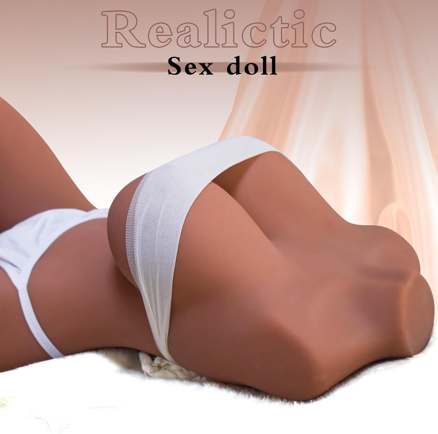 Life Size 17.8LB Sex Doll Torso for Men – Realistic Full Body Skin Texture, Soft Big Breasts & Butt, Dual Channels – Premium Adult Male Masturbator for Ultimate Pleasure & Orgasm Wheat - Image 2