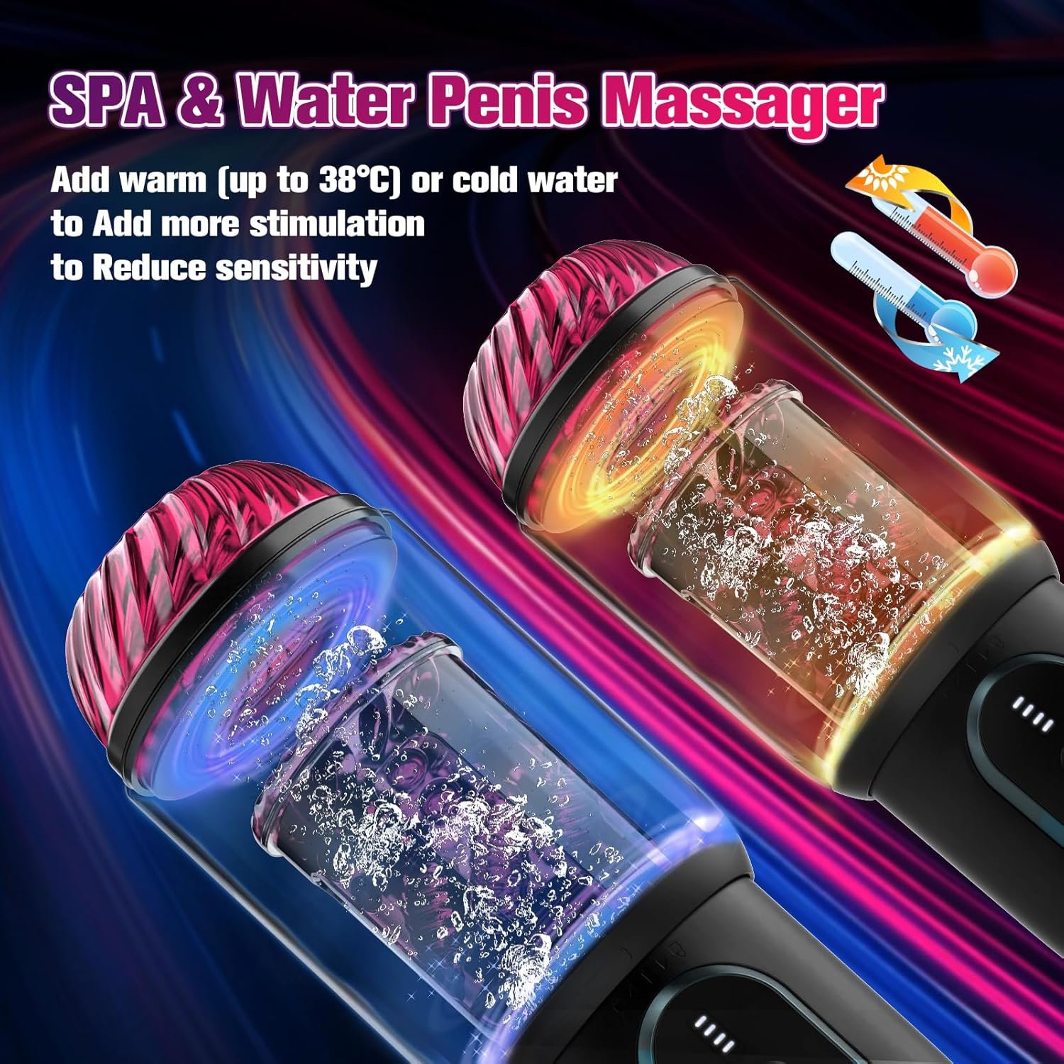 Male Masturbator Sex Toys for Men - CHARMIY Fleshy Pocket Pussy Stroker APP Penis Pump Enlargers, Upgraded CVT Automatic Sex Machine Adult Toy with Thrusting Roating Sucking Licking & Power Display - Image 3