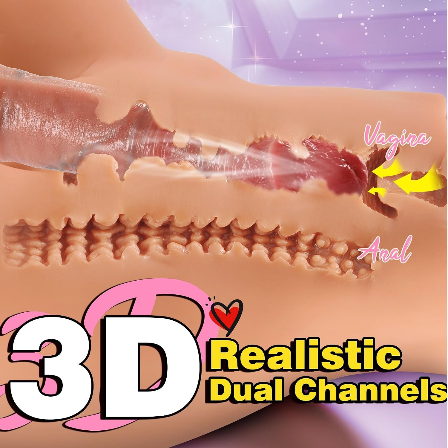 7.2LB Sex Doll Torso Realistic Pocket Pussy for Men with Poseable Legs | Male Sex Dolls Male Masturbator Ass Stroker with 3D Textured Deep Vagina and Tight Anus, Adult Toys for Men Masturbation - Image 3