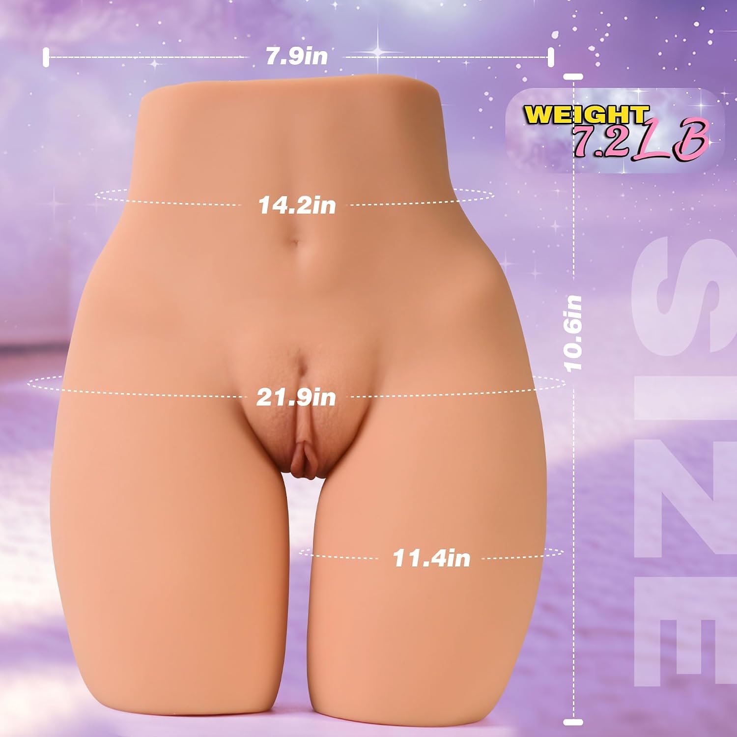 7.2LB Sex Doll Torso Realistic Pocket Pussy for Men with Poseable Legs | Male Sex Dolls Male Masturbator Ass Stroker with 3D Textured Deep Vagina and Tight Anus, Adult Toys for Men Masturbation - Image 4