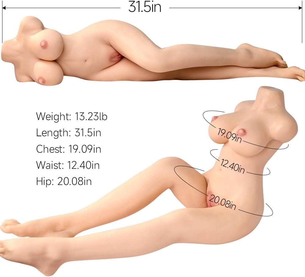 13.22lb TPE Sex Doll with Leg, Gel Breast Dual Channel Male Masturbator - Image 2