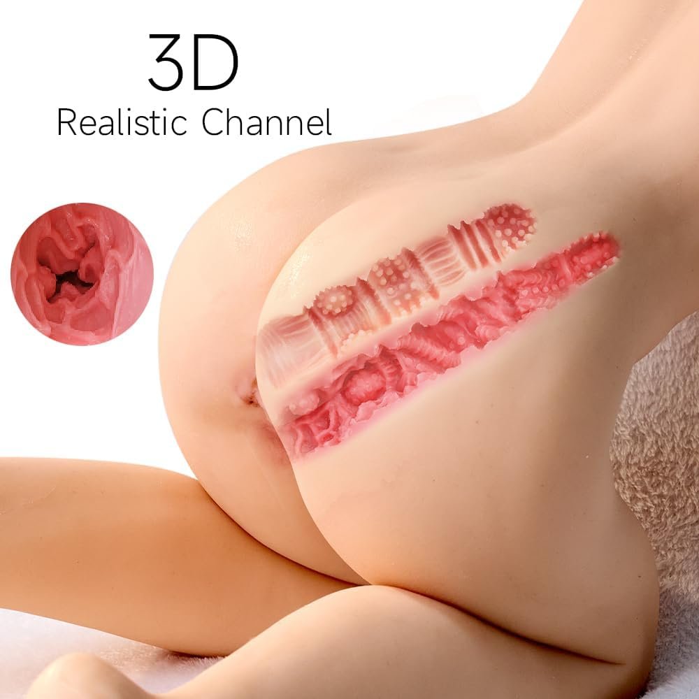 13.22lb TPE Sex Doll with Leg, Gel Breast Dual Channel Male Masturbator - Image 3