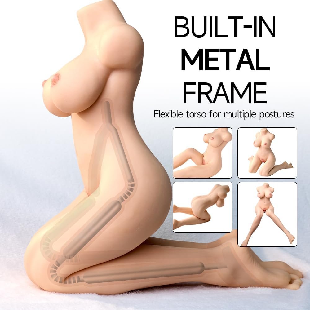 13.22lb TPE Sex Doll with Leg, Gel Breast Dual Channel Male Masturbator - Image 4