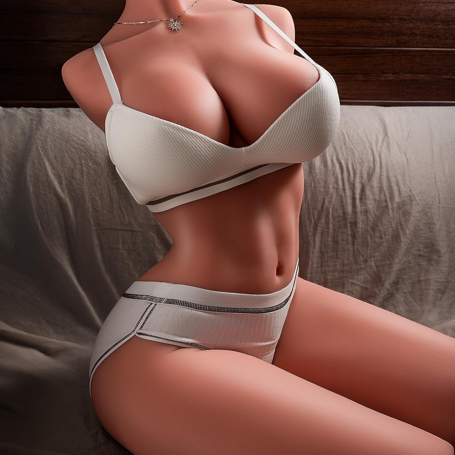 60LB Life Size Sex Doll for Men with Flexible Torso, Full Body Dolls with Realistic Skin Texture, Soft Butt Pussy Ass Big Breasts Masturbation Hole, Female Toy-Sex for Male Masturbator (Wheat) - Image 7