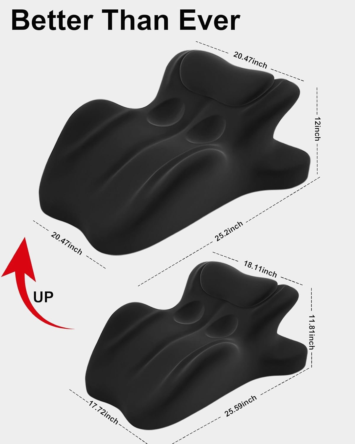 Sex Pillow Couples Sex Toys, 27° Ergonomic Memory Foam Support Pillow, Contoured Lounger Cushion for Back & Lumbar Support, Multi-Functional Comfort Pillow, Black - Image 2