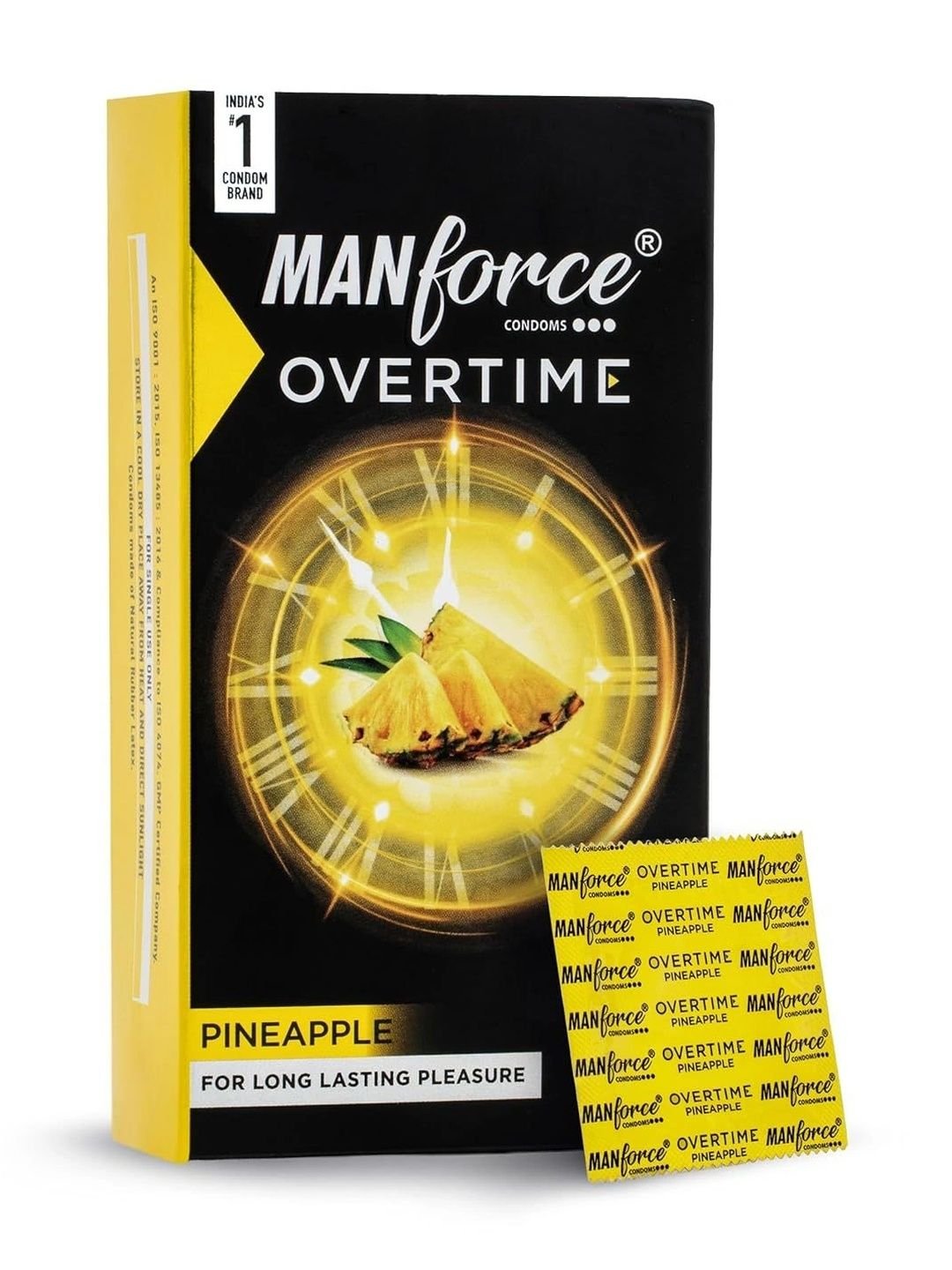 Manforce Manforce Overtime Pineapple Flavoured Condoms - 10Pcs