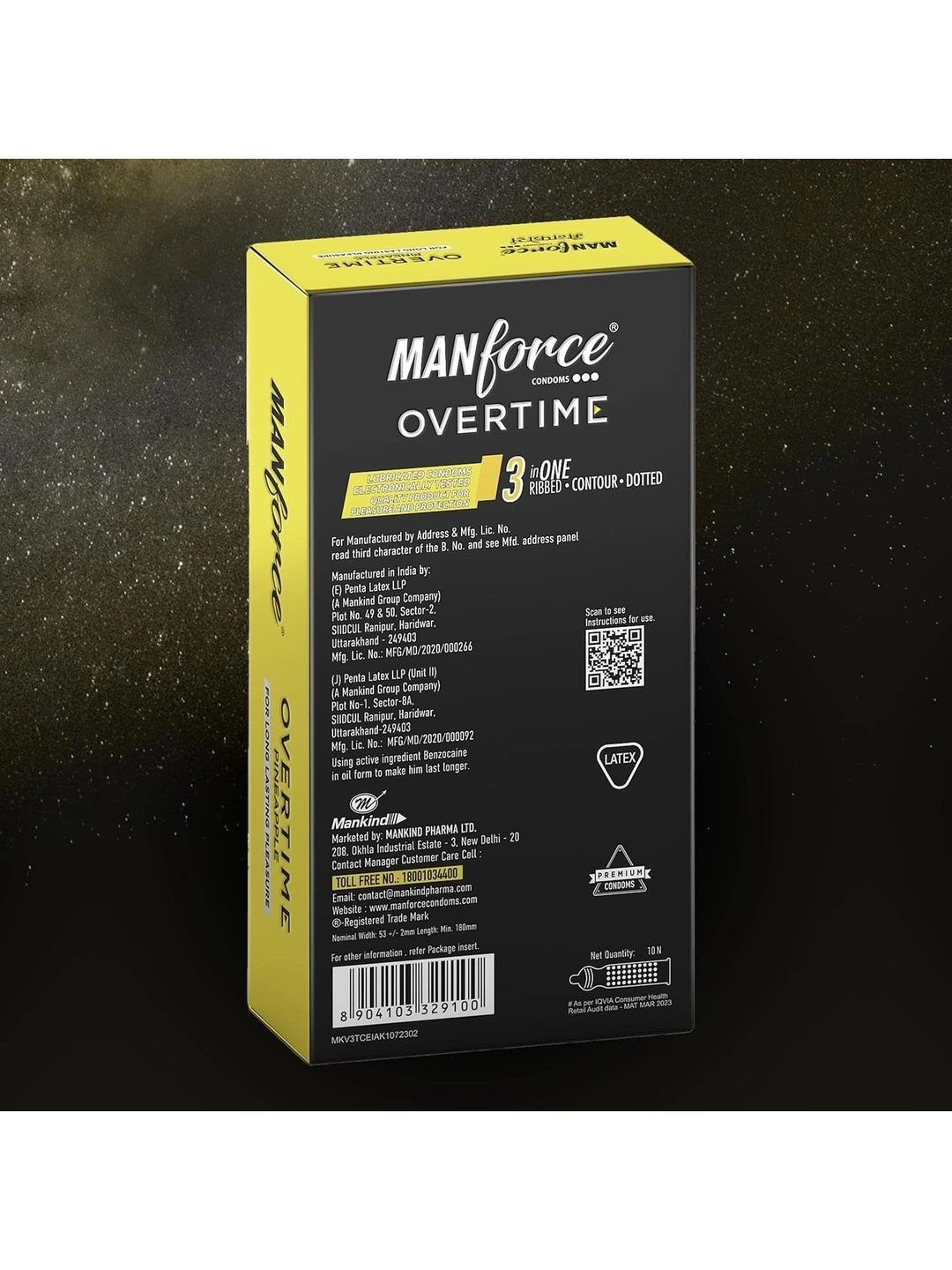 Manforce Manforce Overtime Pineapple Flavoured Condoms - 10Pcs - Image 6