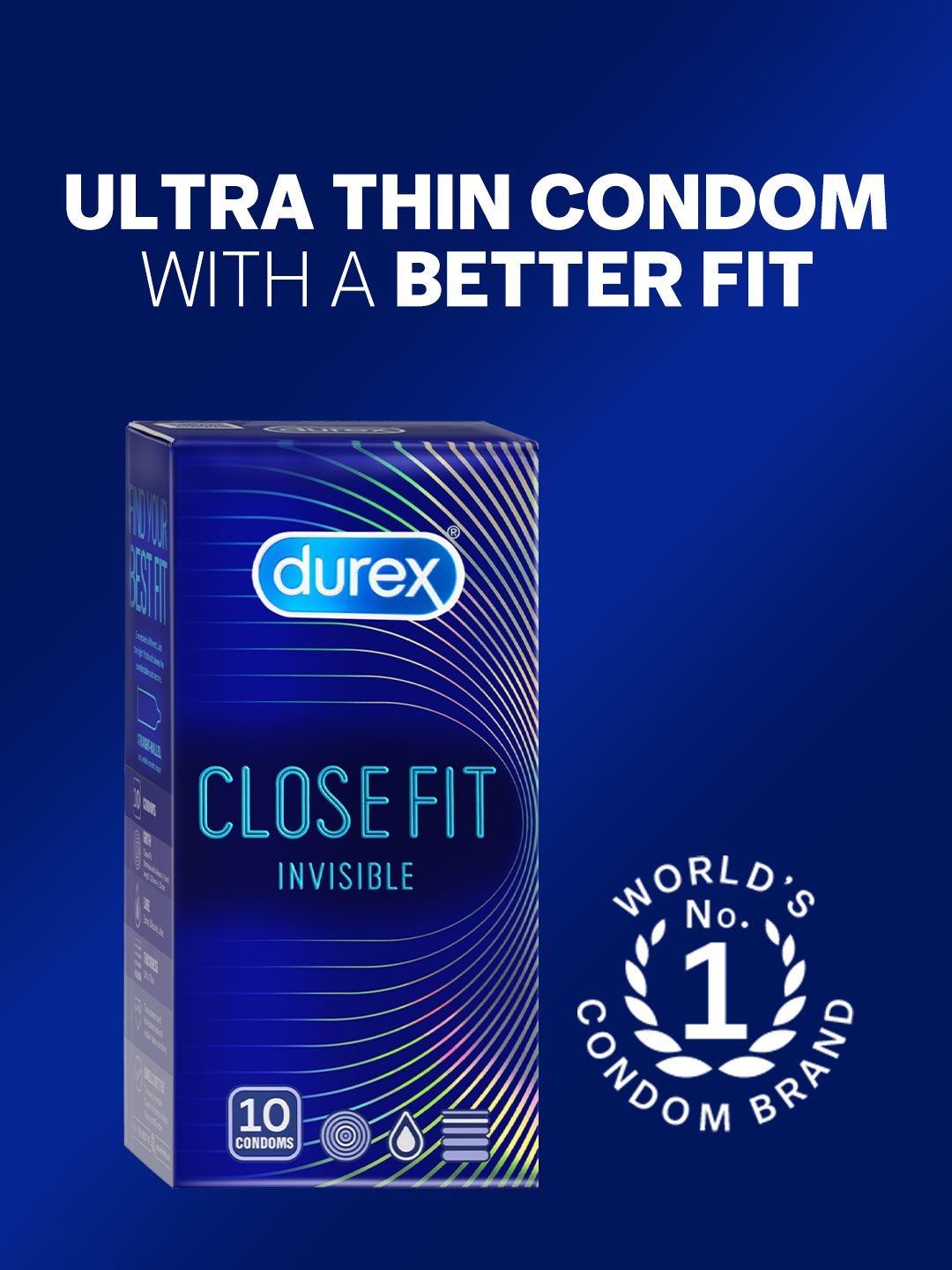 Durex Durex Close Fit Invisible Ultra Thin Condoms - 3 Pcs - Image 2