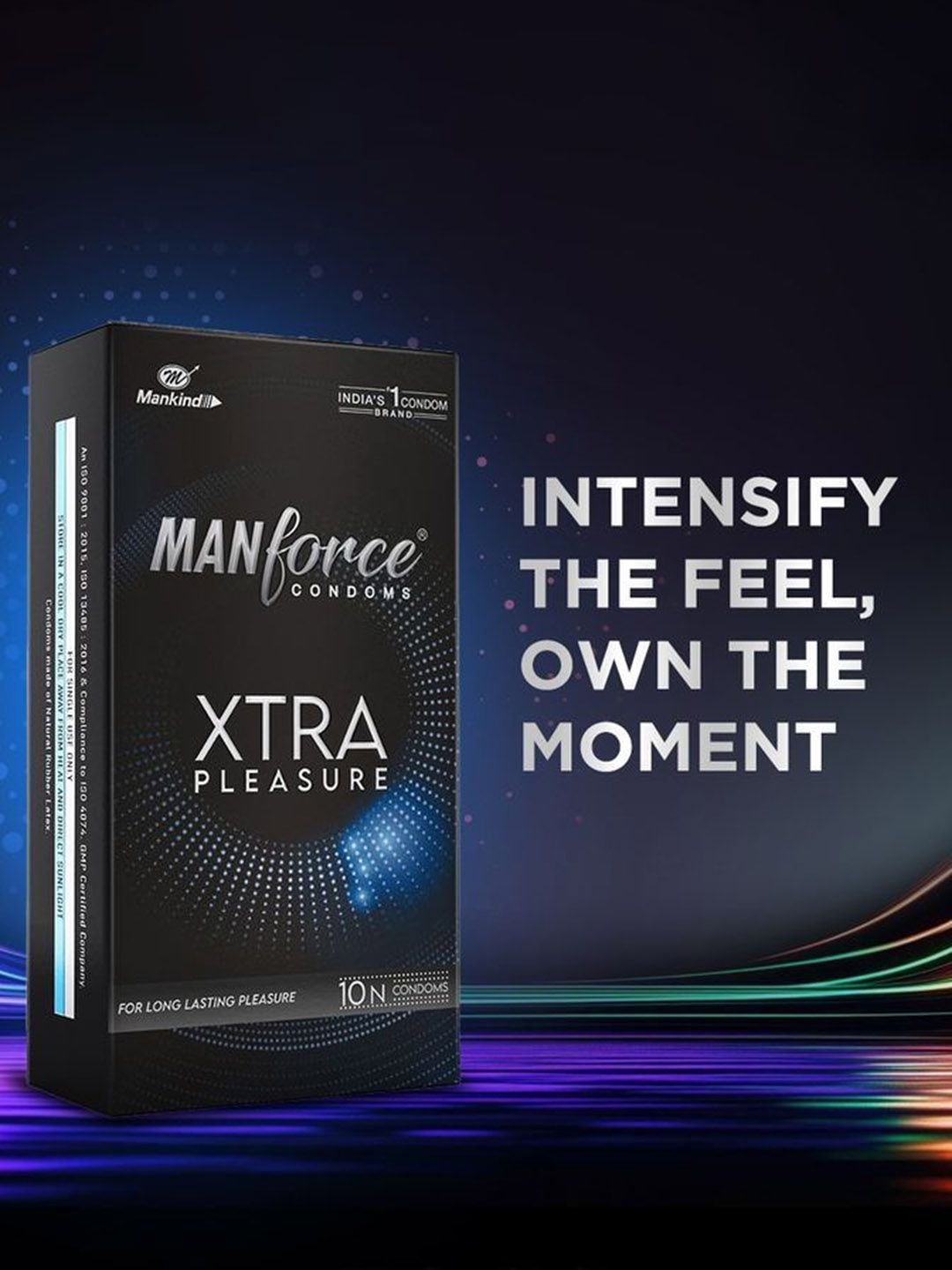 Manforce Set Of 10 Xtra Pleasure Dotted Climax Delay Condoms - Unflavoured - 10 Pcs Each - Image 2