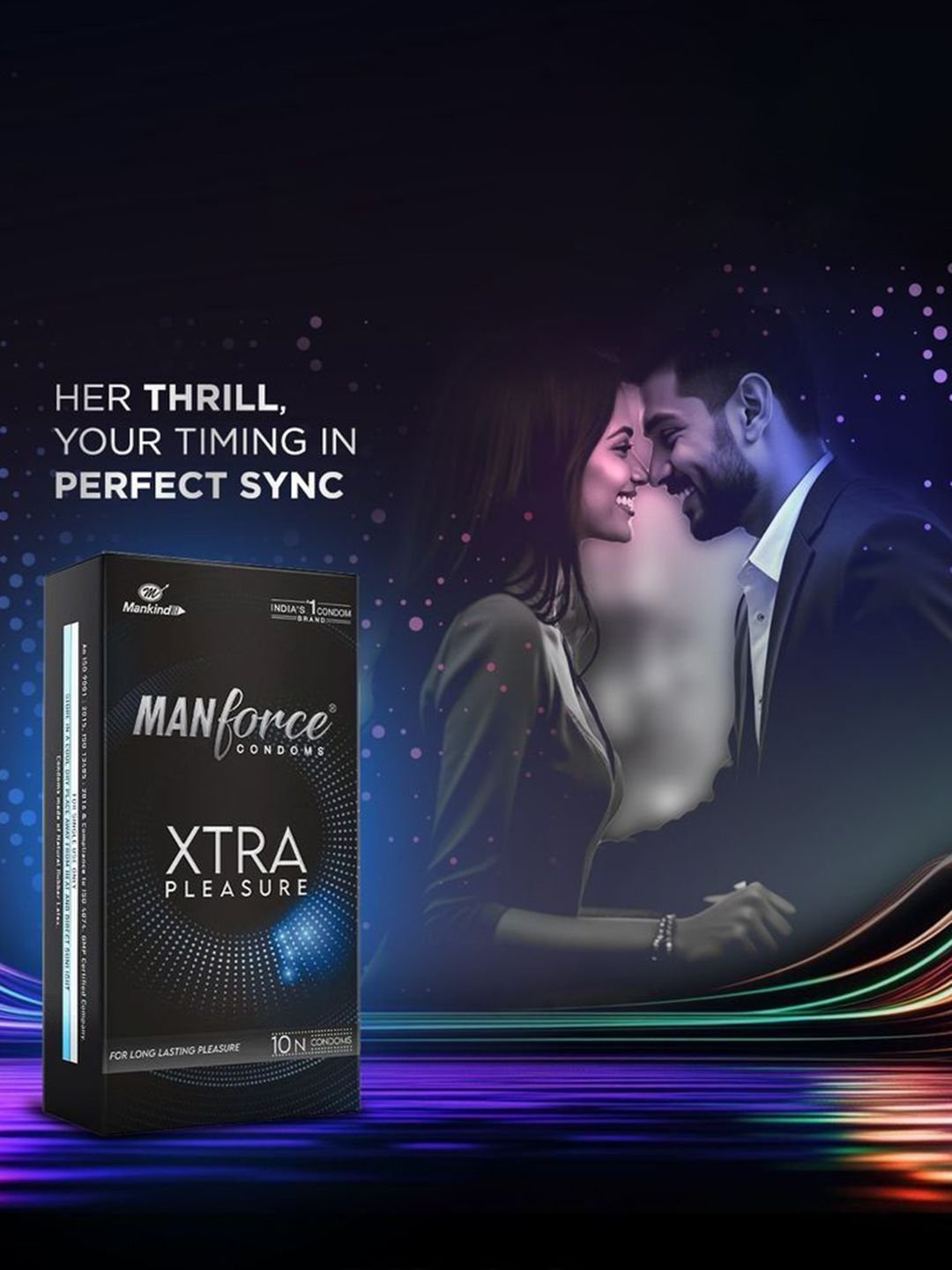 Manforce Set Of 10 Xtra Pleasure Dotted Climax Delay Condoms - Unflavoured - 10 Pcs Each - Image 5