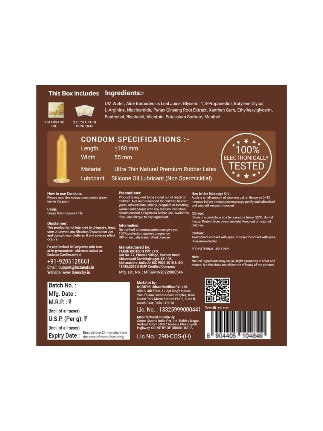 NOOKY NOOKY 2-In-1 Ultra Thin Condom With Aromatic Massage Oil - Image 3