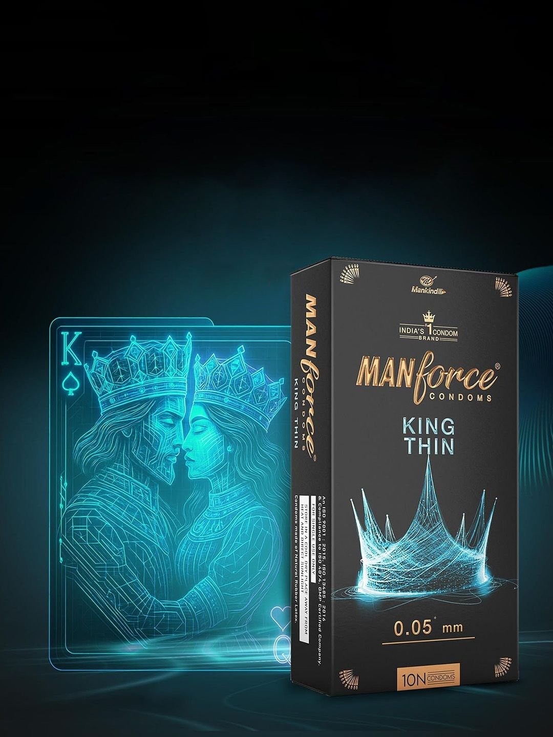 Manforce Set Of 8 King Thin Ultra-Thin Condoms - 10 Pcs Each - Image 2
