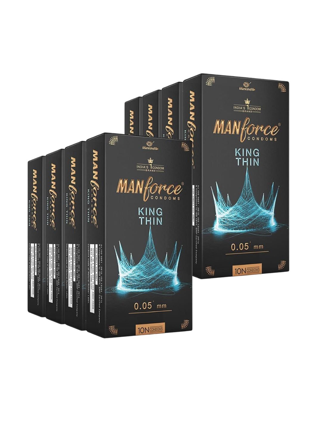 Manforce Set Of 8 King Thin Ultra-Thin Condoms - 10 Pcs Each - Image 3