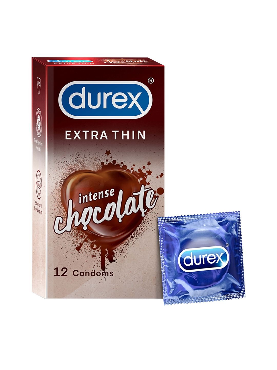 Durex Durex Extra Thin Intense Chocolate Flavoured Condoms - 12 Pcs