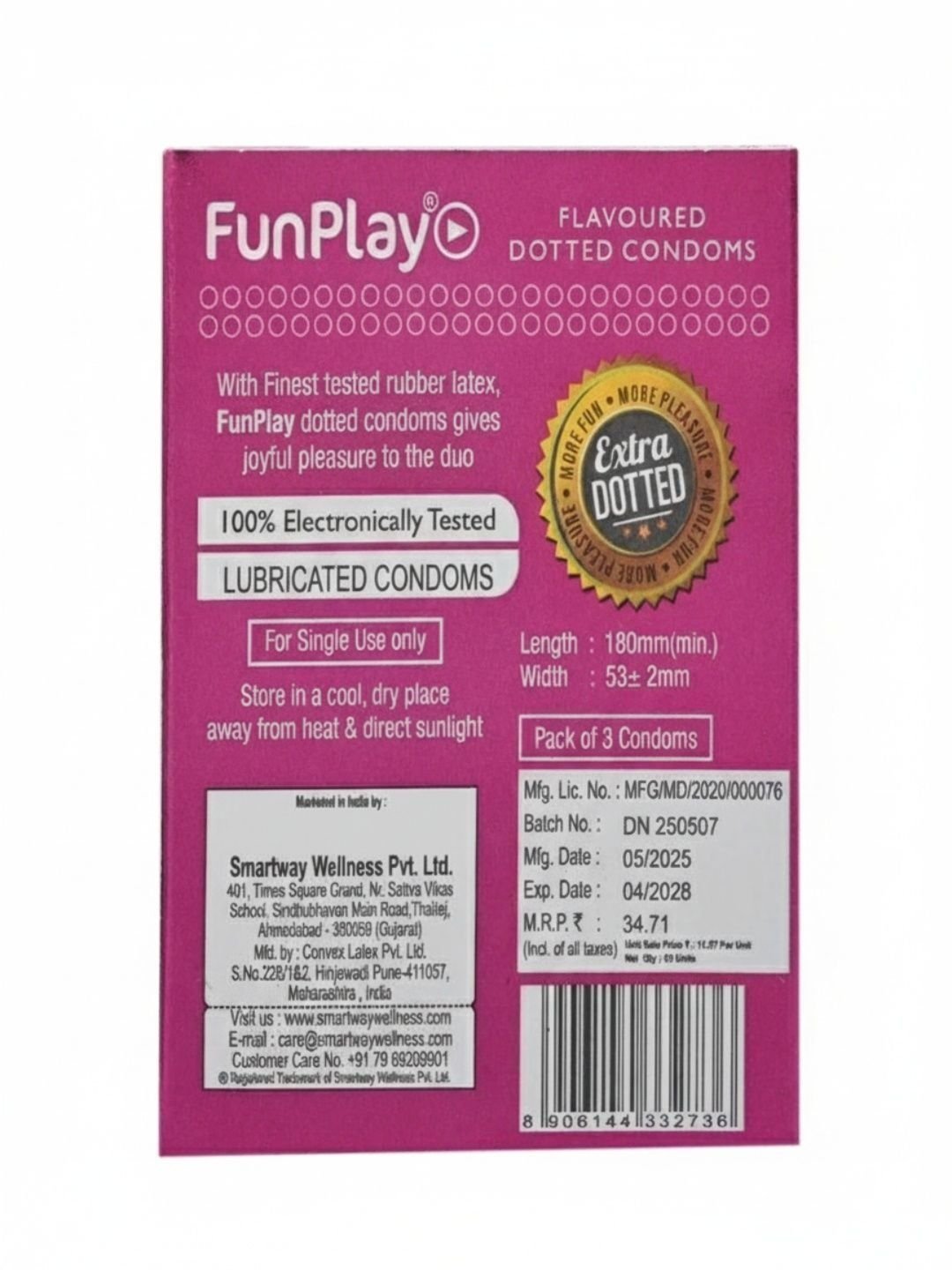 Store 77 Set Of 6 Funplay Bubble Gum Condom- 3 Units Each - Image 3