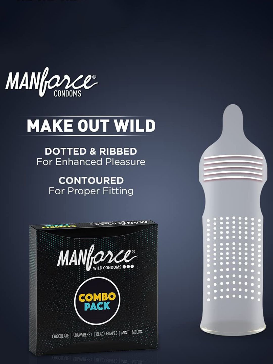 Manforce Manforce Set of 4 Lubricated Wild Condoms - 20 Pcs Each - Image 2