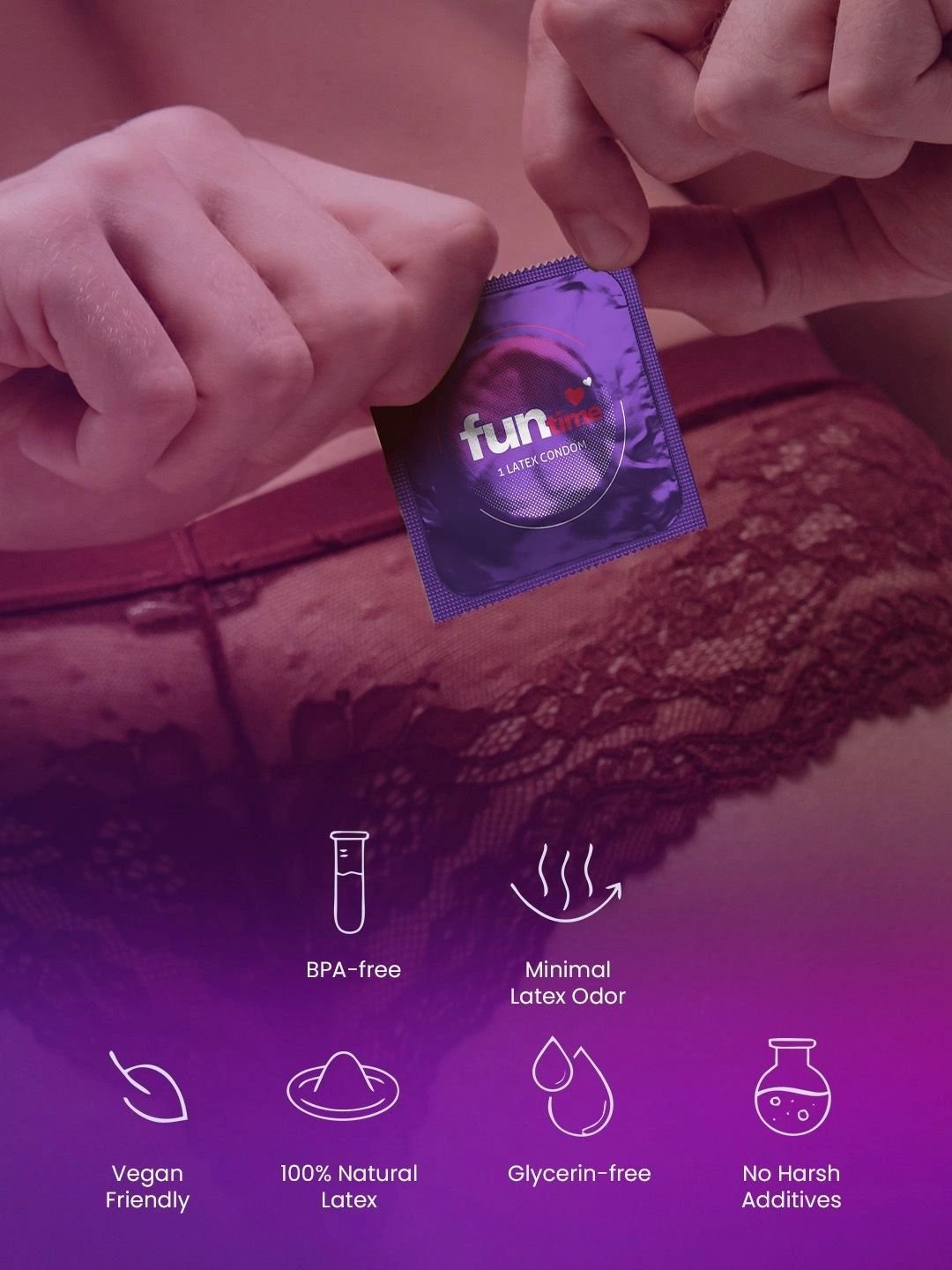 Funtime Funtime Set Of 2 Climax Control & Black Grapes Flavour Condoms - 10Pcs Each - Image 7