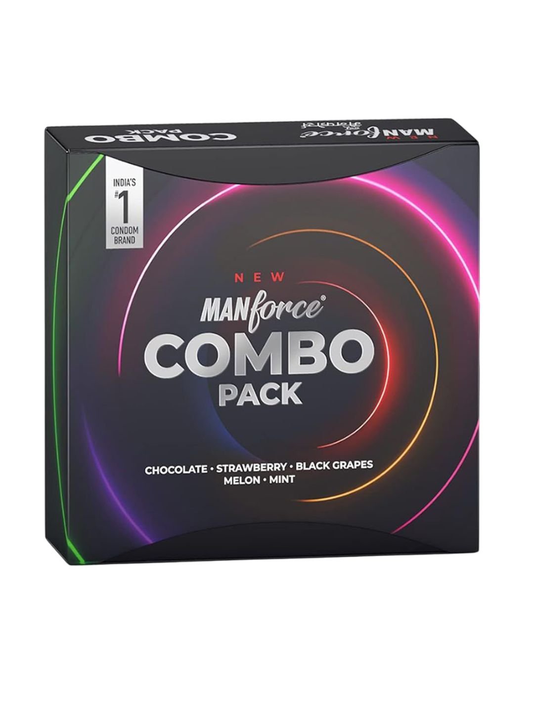 Set Of 6 Lubricated Condoms- Chocolate- Strawberry- Black Grapes- Melon & Mint - Image 2