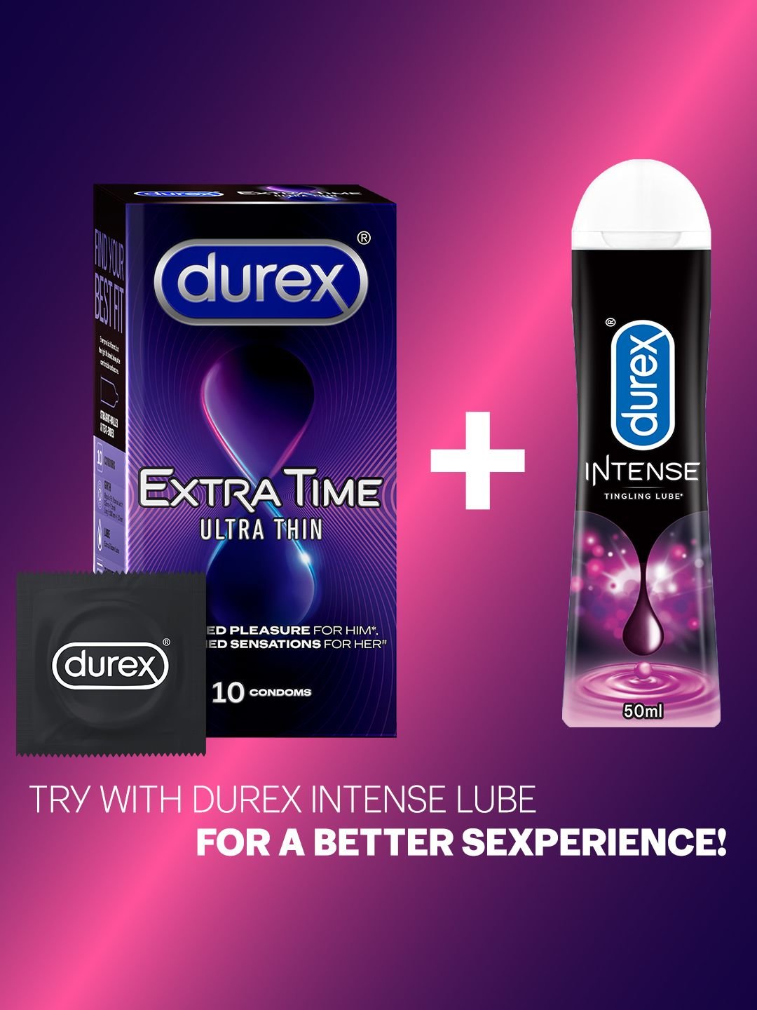 Durex Durex Set of 3 Extra Time Ultra Thin Condoms - 10 Count Each - Image 9